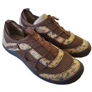 JBU By Jambu Brown Floral Slip On Tennis Shoes, Woman's Brown Sneakers